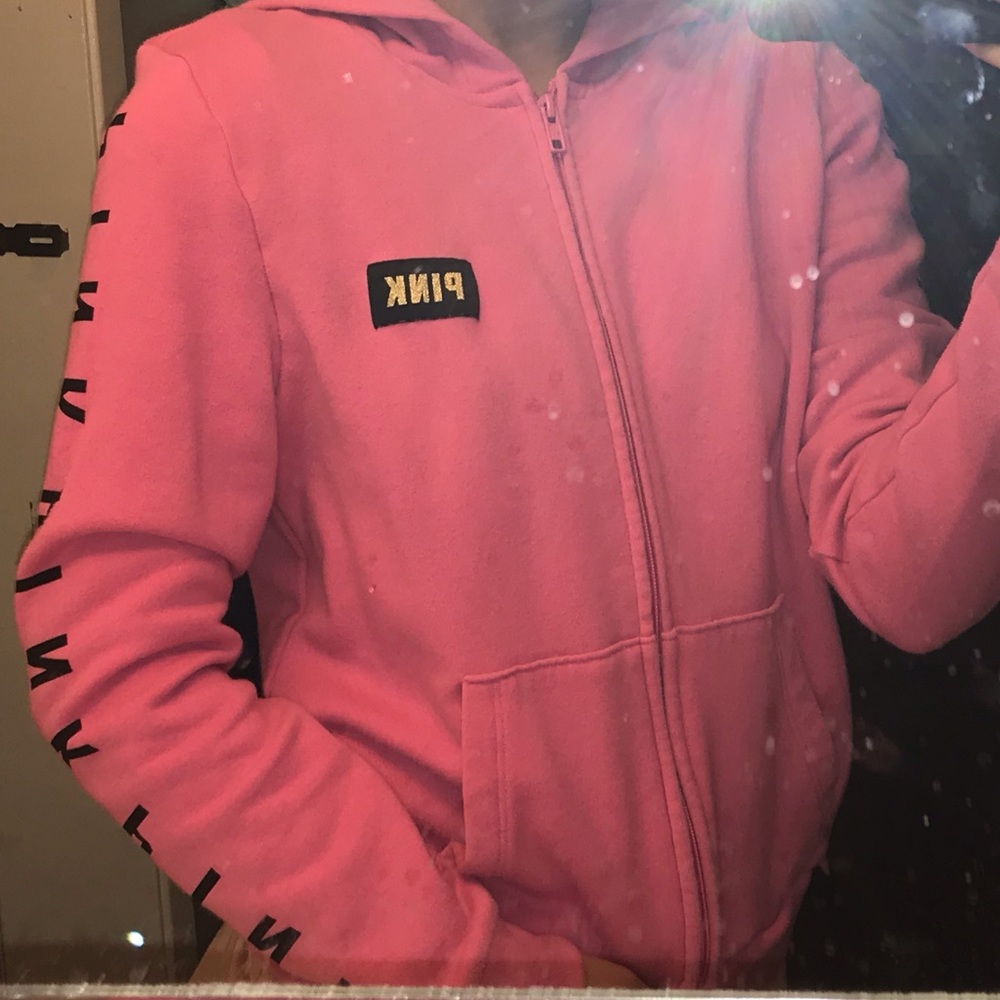pink zip up jacket